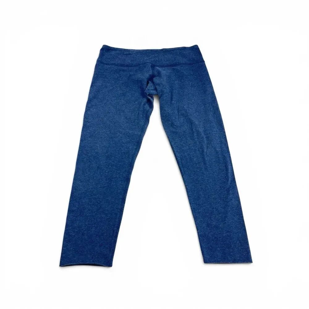 Lululemon Performance Capri Leggings Blue Y2K Yoga Simple Basic Pull On Size 8